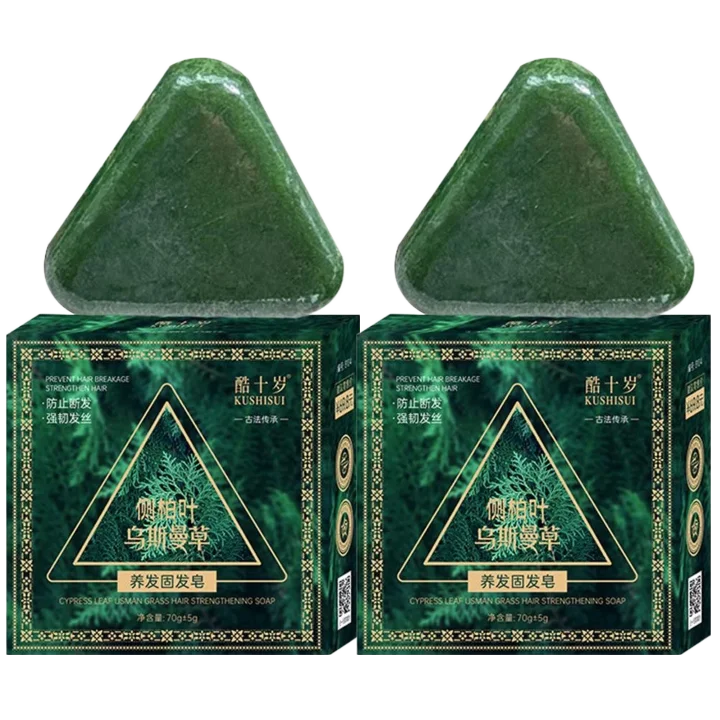 1/2/3pcs Hair Loss Prevention Set Fast Regrowth Hair Essential Oil Usman Handmade Shampoo Soap Hair Care Serum Scalp Thickening