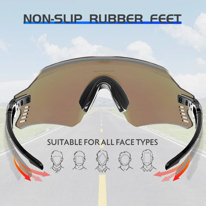 KAPVOE Photochromic Cycling Sunglasses Men Road Driving Bike Glasses Outdoor Sports Hiking Women Bicycle Cycling UV400 Goggles