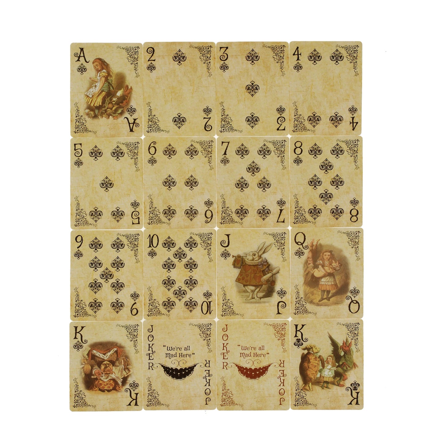 1Set Vintage Style Playing Cards Alice in Wonderland Poker Playing Cards Deck Board Games Retro Poker Never open