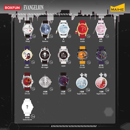 Original Boxfun Eva Evangelion The Final Mission Series Wrist Watch Blind Box Asuka Anime Peripheral Ornament Collection Gift