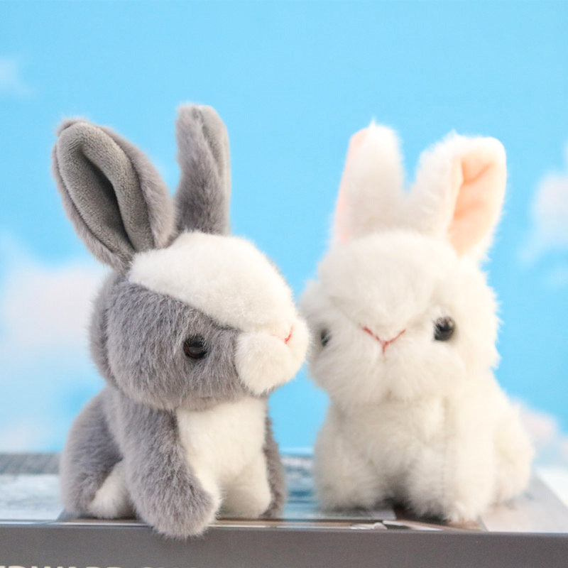 Imitation Rabbit Plush Pendant Lovely White  Doll Key Chain  Backpack  Gift Girl Cute  Keychain