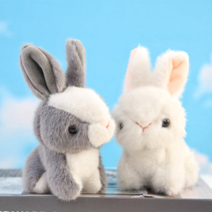 Imitation Rabbit Plush Pendant Lovely White  Doll Key Chain  Backpack  Gift Girl Cute  Keychain