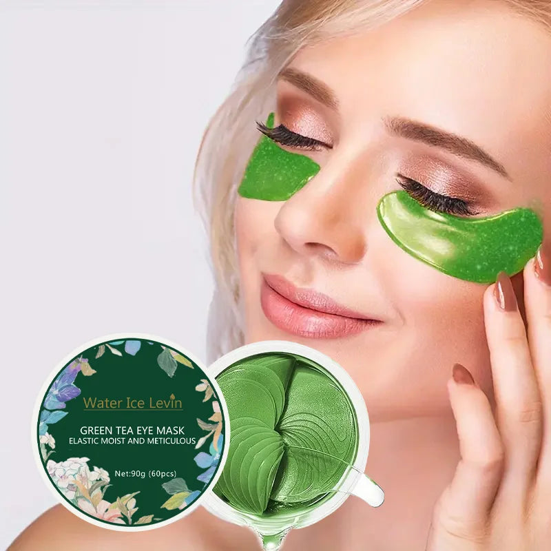 Green Tea Eye Mask, Deeply Moisturizing, Softens and Tightens the Skin Around the Eyes, Makes the Skin More Radiant, and Improves Skin Elasticity, Says Goodbye to Dryness and Dullness, as a Gift