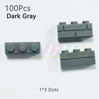 100/120Pcs MOC Building Block Simulation City Wall Brick Building Block Model Building Accessories Castle Construction Toys