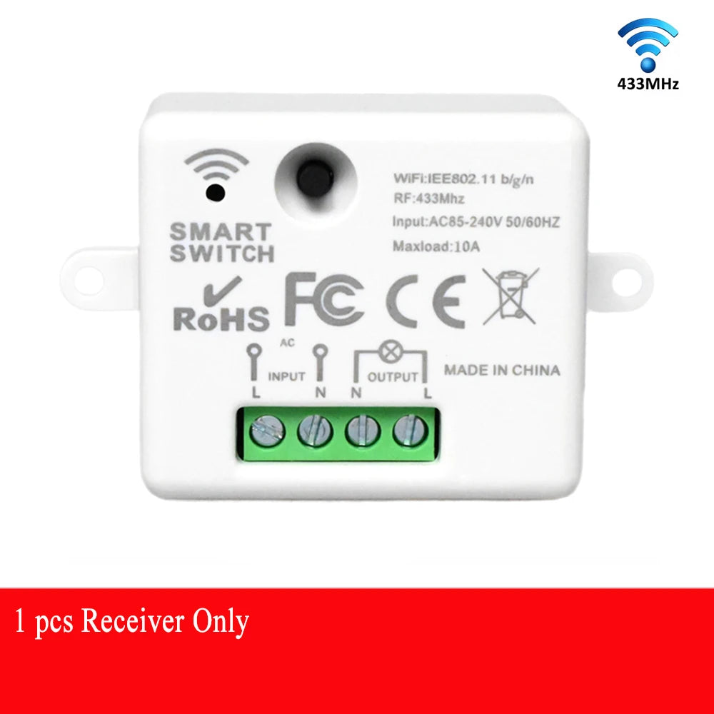 CENFAYA Smart WiFi Light Switch RF 433MHz Wireless Remote Control Wall Switch 110 220V 230V For Alexa Google Home Timer Function