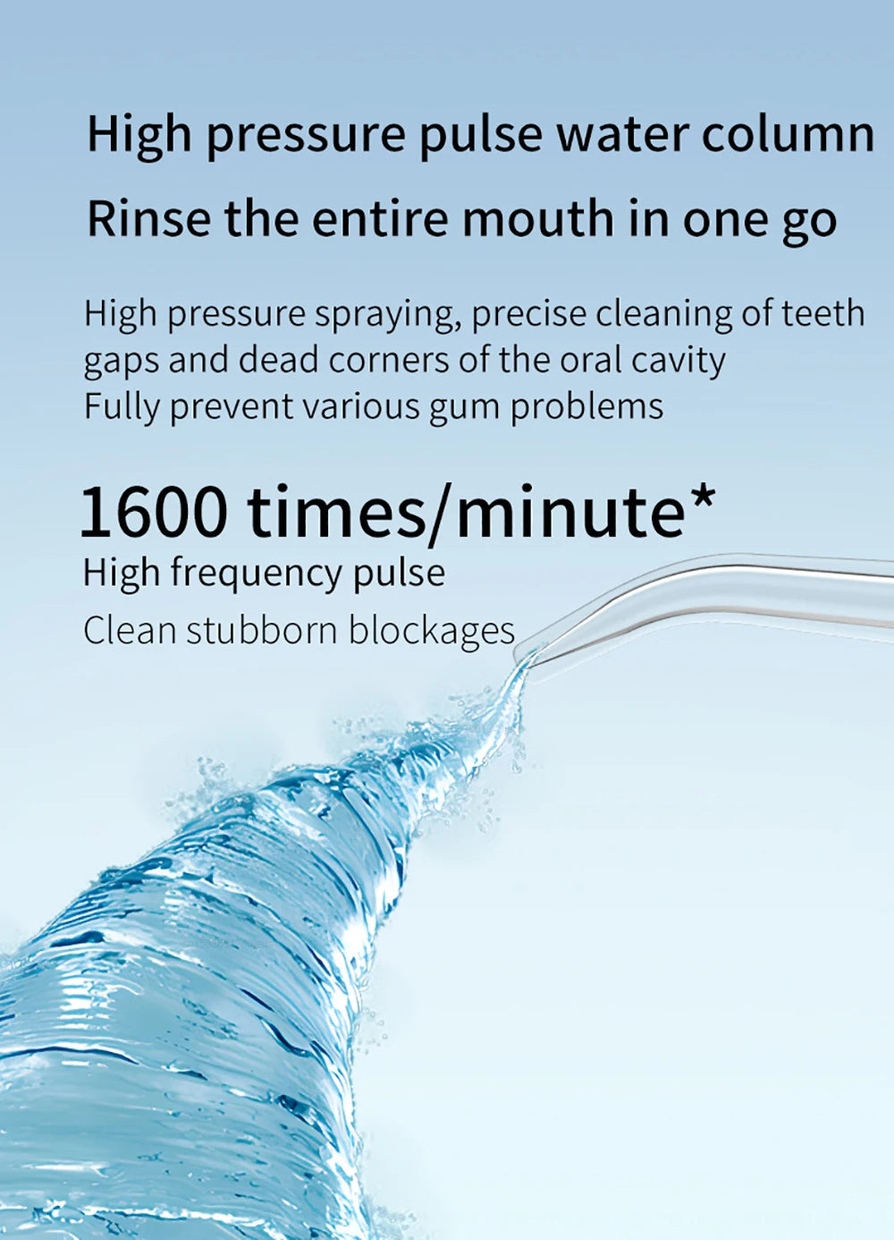 Teeth Water Flosser Electric Oral Irrigator Portable Home Dental Cleaning Teeth Rechargeable Waterproof Teeth Cleaner Oral Care