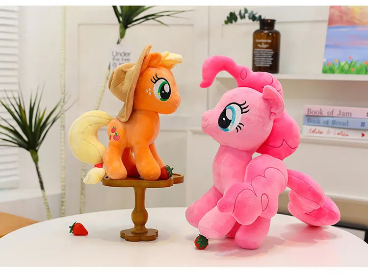 Little Pony Rainbow Dash Applejack Plush Toy 28cm Official Hasbro Figure Soft Stuffed Animal For Fans Collection Gift