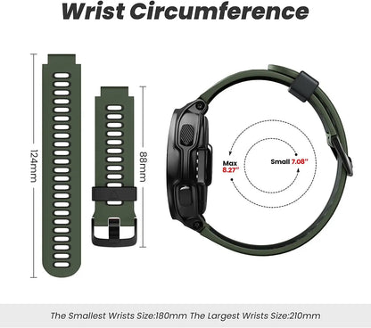 Double Colors Silicone Watch Strap Bracelet For Garmin Forerunner 220/230/235/620/630/735XT/Approach S6 Fashion Rubber Band