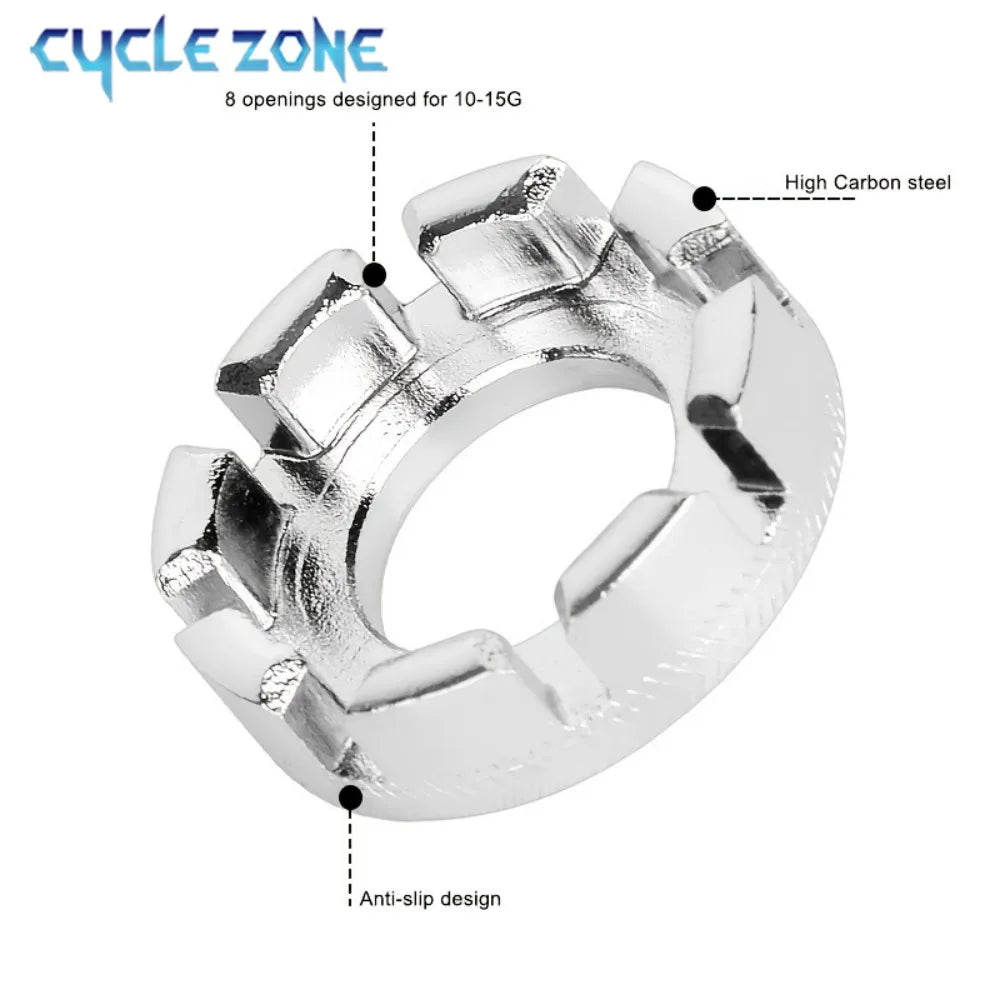 Bicycle Spoke Wrench Tool Mountain Bike Demolition Axis Repair Tools Steel Wire Adjustment Chrome Plated Spanner Wrench Tools