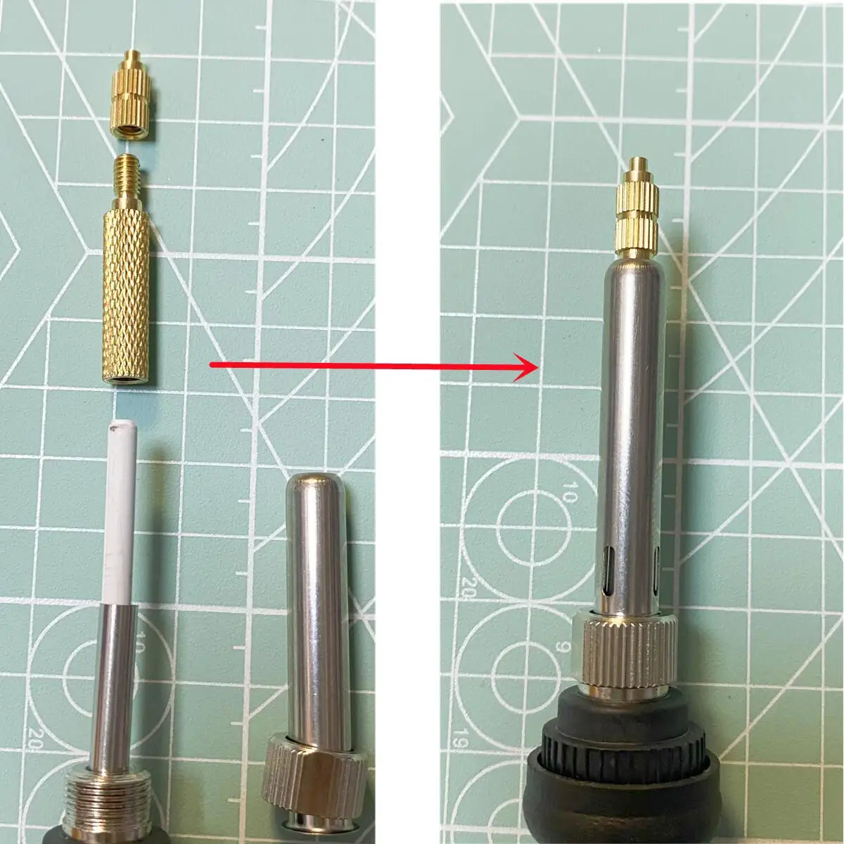 Heat Embedded Nuts Adaptors M2 M2.5 M3 M4 M5 M6 Head Insertion Tips Kit For 936 Soldering Iron Pen
