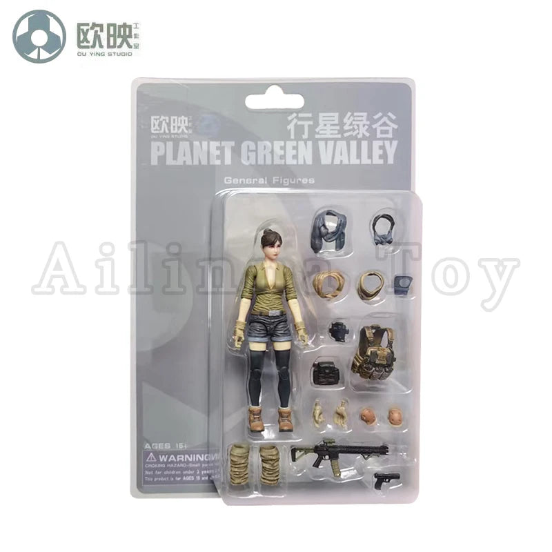 Ou Ying Studio 1/18 Planet Green Valley PGV 3.75inch Action Figure Girls War EFSA Female Figures Anime Model