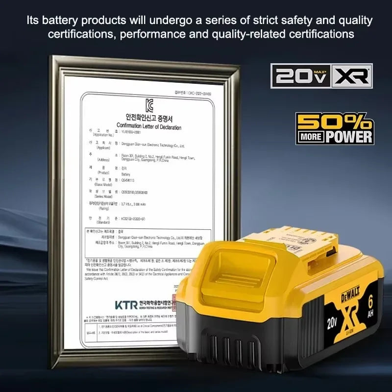 DeWALT Original Battery 20V/60V 9000mAh MAX FlexVolt for DCB606 DCB205 DCB206 DCB209 DCB182 Power Tool Air Transport