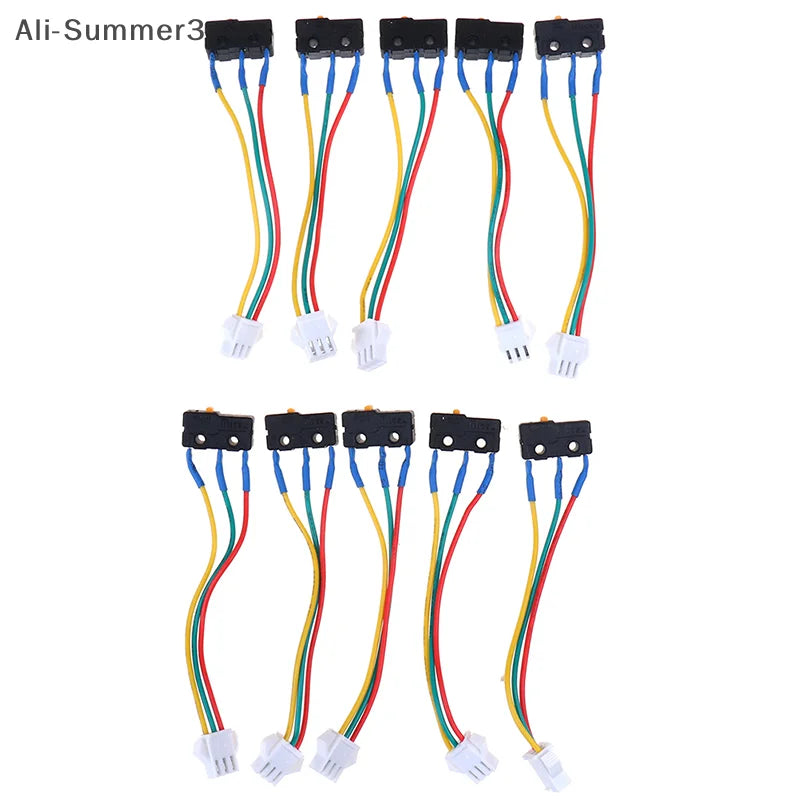 (YY)10Pcs 2025 New Flame Retardant Material Metal Gas Water Heater Micro Switch Three Wires Small On-off Control 0.6x1x2cm