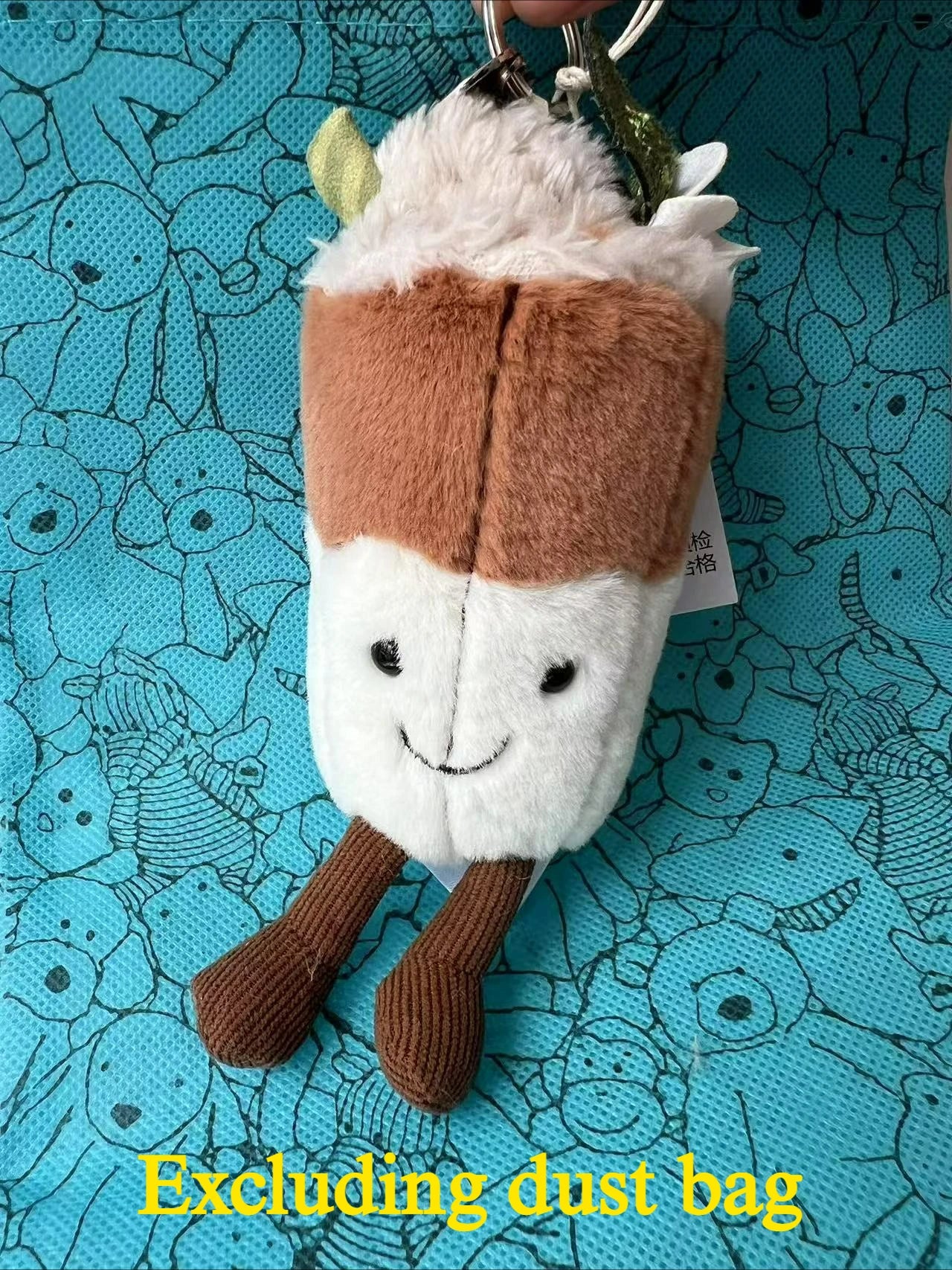 Hot tea bag Jc Cute Plush Toy label cute girl bag charm plush toy keychain Kawaii plush toy Limited New Gift bag