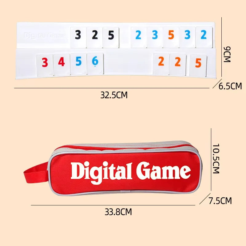 Travel Rummy, Mahjong, Rummybrix, Number Game Cards - Adult Leisure Party Board Game Travel Game