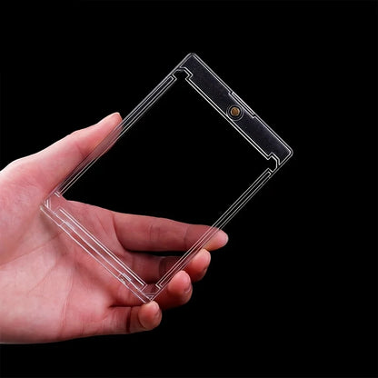 10 Pieces of 35Pt Clear Magnetic Card Storage Boxes, Hard Plastic Storage Boxes, Uv-Resistant Acrylic Magnetic Card Holders, with Magnetic Top Closure, Ideal for Baseball Cards, Perfect for Collectors and Players, Baseball Di
