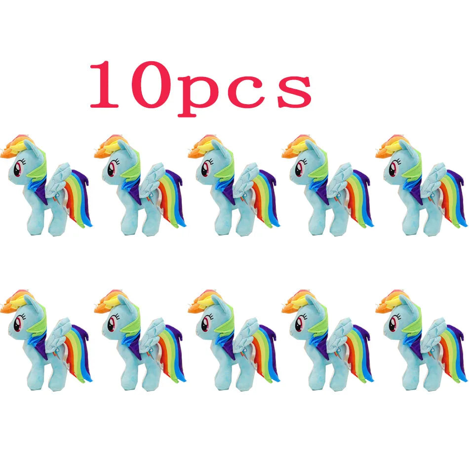 2026HotNew My Little Pony Plush Toys Twilight Sparkle Pinkie Pie Rarity Fluttershy Applejack Rainbow Dash Stuffed Doll Xmas Gift