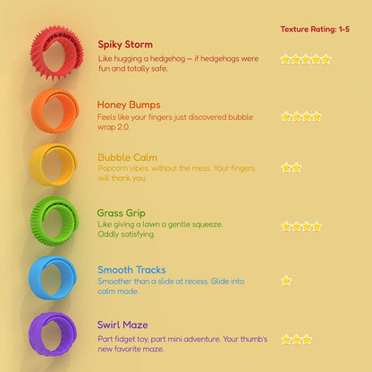 6Pcs Silicone Sensory Fidget Toys  Textured Slap Bracelets For Autism  Special Needs  Calming Stress Relief Fidgets For Kids