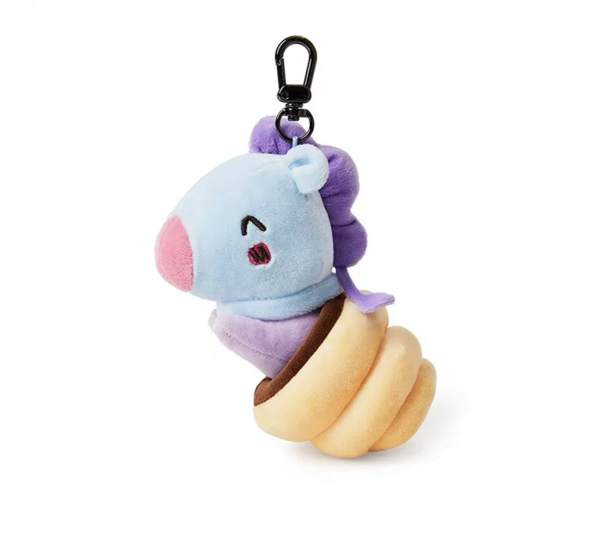 10cm Korean Popular Idol Boy Group Kawaii Plush keychain pendant small animal cross-dressing dessert cake plush doll Anime