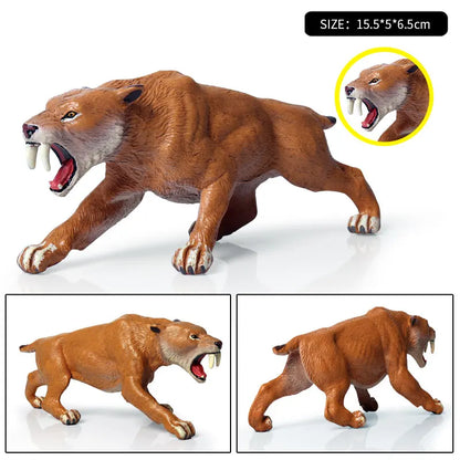 Oenux Prehistoric Wild Animals Simulation Armadillo Doedicurus Sabretooth Model Action Figures PVC Collection Toy For Kid Gift