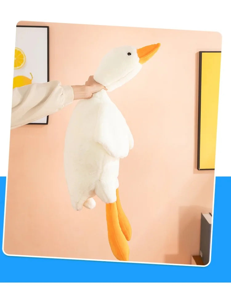 130/160/190cm Large White Goose Fur-Retriever Soft Toy Children's Girls' Gift Cute Doll Sleeping Pillow Large-sized Doll