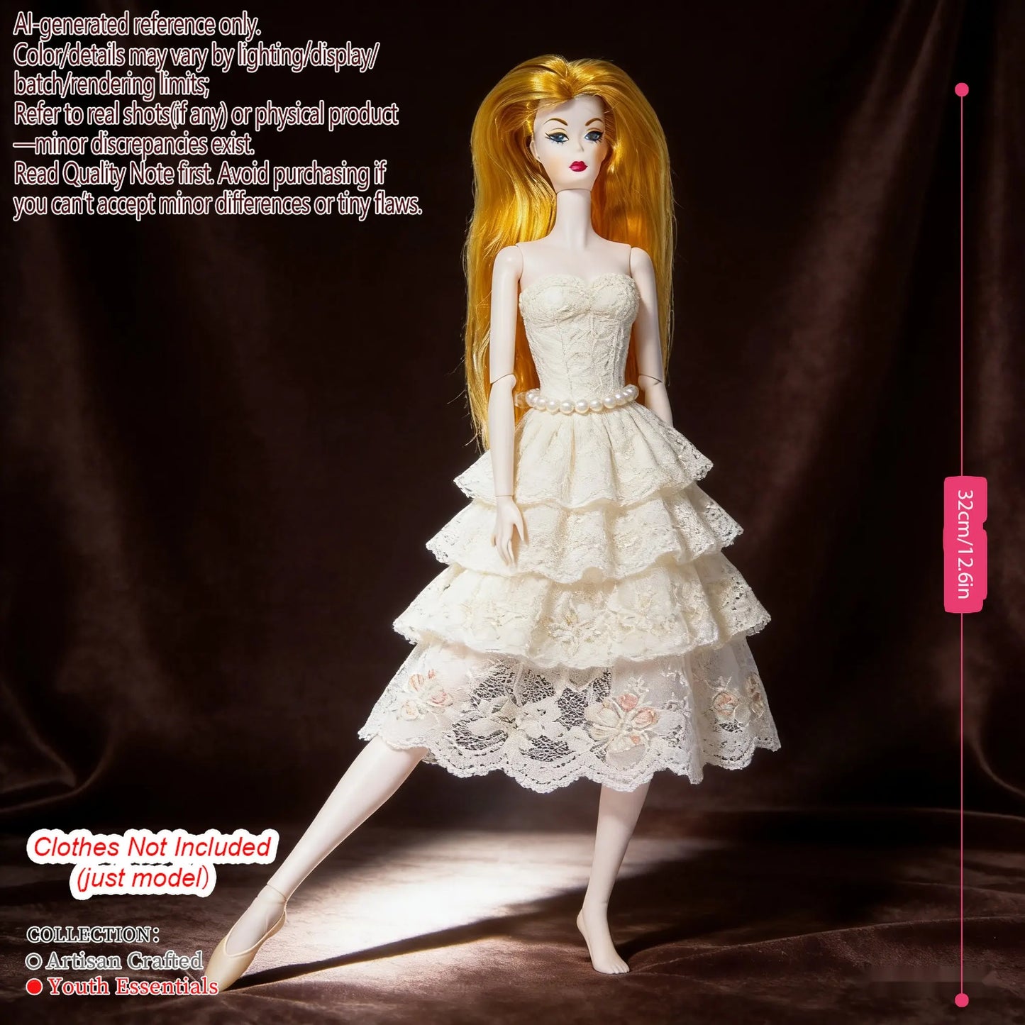 Multi-Joint BJD Model, 1/6 Scale 12-Joint, Changeable Makeup Premium Craft (no clothing)