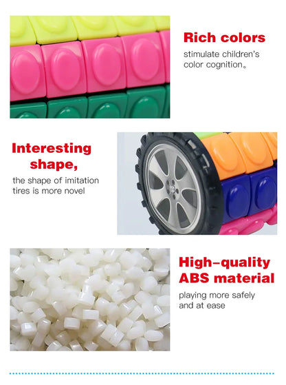 Creative 3D Rotating Slid Cube Puzzle Color Tower Decompression Novel Cube Child Puzzle Toy Parent-child Montessori Prop Gift