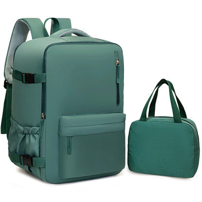 2-Piece 40×30×20cm 180 °   Full Opening Backpack Set, Large Carry-On with Tote Bag for Travel, Business, School & Daily Commuting