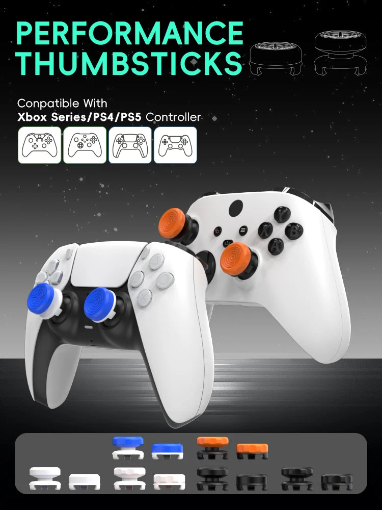 DATA FROG High-Rise Performance Freeks for PS4 PS5 Galaxy Joystick Compatible with 8BitDo Ultimate Controller Stick