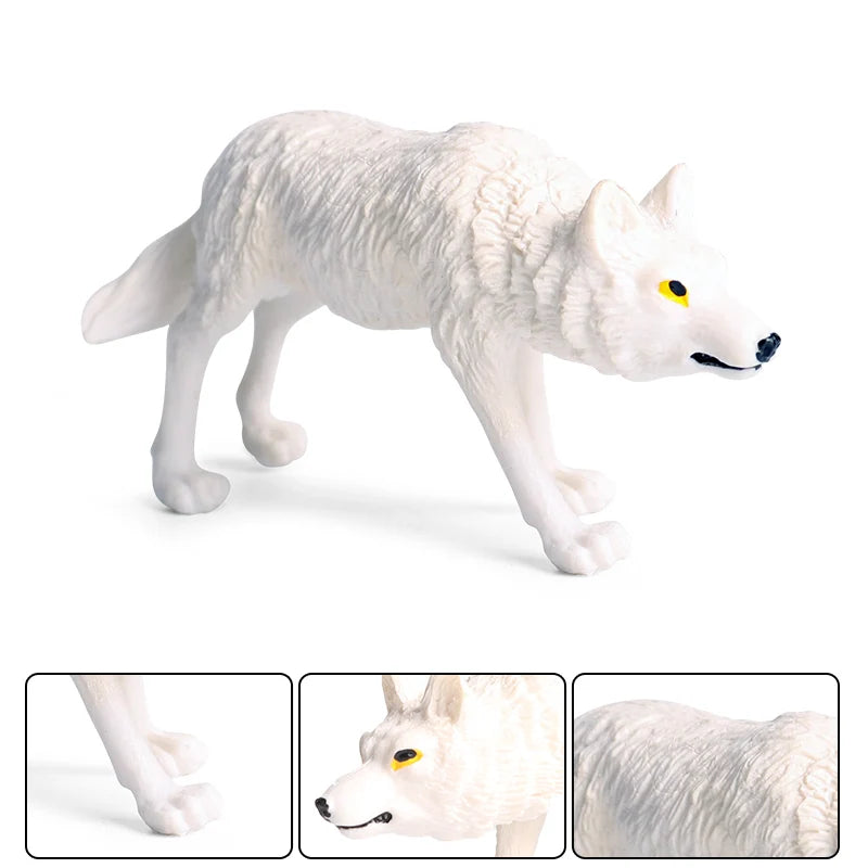 Oenux Arctic South Pole Animals Simulation Penguins Polar Bear Wolf Beluga Whale Action Figures Model Figurine PVC Kid Toy Gift