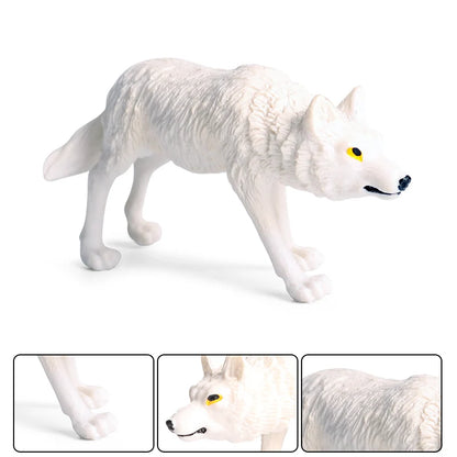 Oenux Arctic South Pole Animals Simulation Penguins Polar Bear Wolf Beluga Whale Action Figures Model Figurine PVC Kid Toy Gift