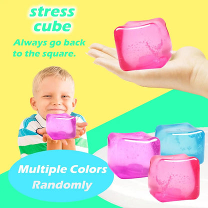 High Density Gel Ice Cube Square Decompression Vent Toy Squishy Stress Ball Squeeze Toys Stress Relief Sensory Toy