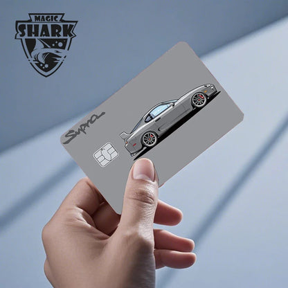 Magic Shark Dog Meme Hunter Snake Stonks 3M Matte PVC Front Sticker Film Cover Skin for Bank Debit Credit Card