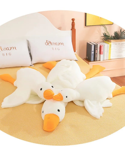 130/160/190cm Large White Goose Fur-Retriever Soft Toy Children's Girls' Gift Cute Doll Sleeping Pillow Large-sized Doll