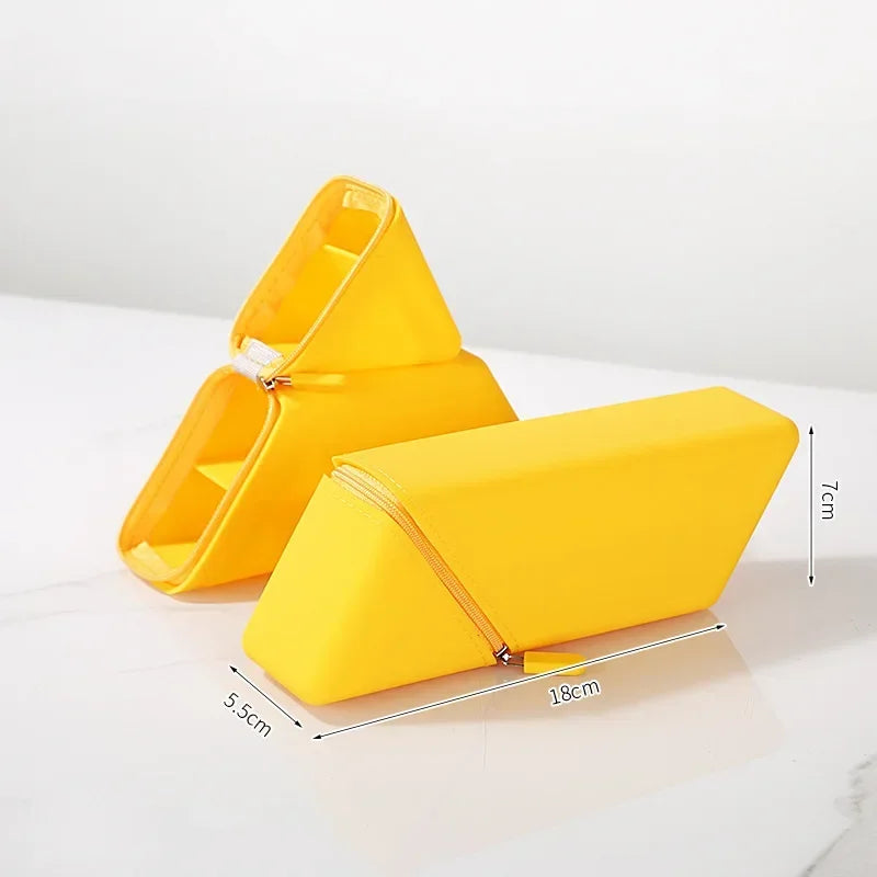 Stylish Silicone Pen Holder-Foldable Desktop Organizer for Office & Study,Multi-Purpose Stationery Cup,Perfect Gift for Students