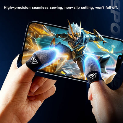2 Pcs Mobile Game Fingertip Gloves Sweatproof Anti-slip Touch Screen Finger Sleeve Breathable Gaming Fingertip Cover For Gamer