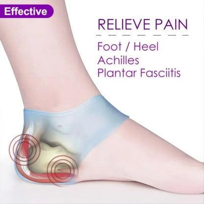 2PCS Achilles Tendonitis Bone Spur Aching Feet Relieve Pain Pedicure Tools Heel Cushion Gel Heel Protector for Plantar Fasciitis