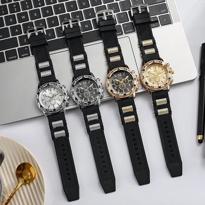 Fashion Sports Style Silicone Men's Watch Casual Wrist Watch
