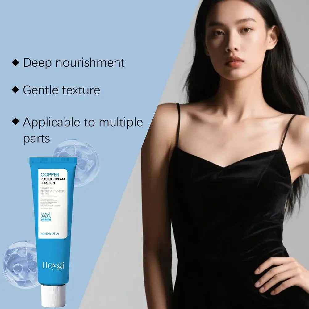 50g Copper Peptide Cream for Face, Daily Moisturizer Face Cream for Fine Lines &Wrinkle, Firming Skin Elasticity Korean Skincare
