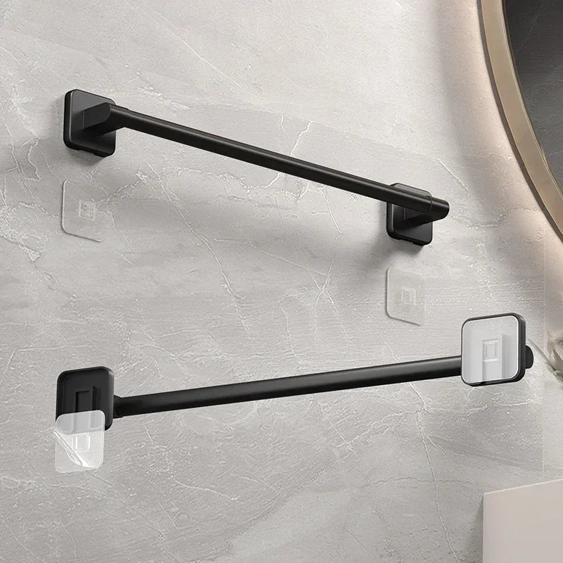 Bathroom Towel Rack Towel Holder Self-adhesive Bathroom Towel Rack Hooks  Bathroom Shelf Without Drilling Towelrack Bathroom