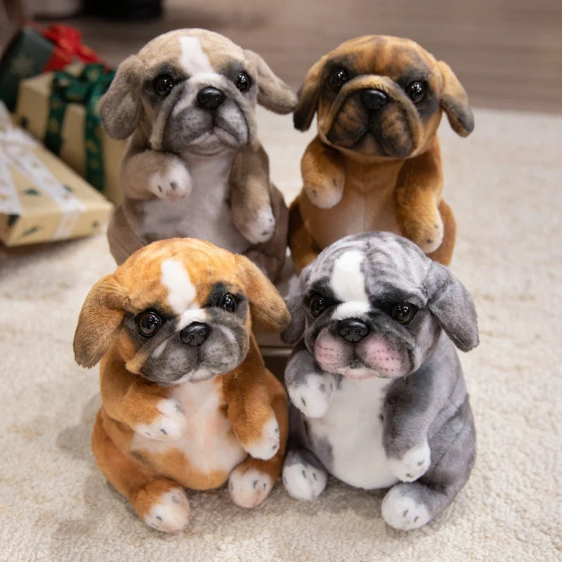 Hot Sale Realistic Sitting Poodle Pug Puppy Plush Toys Stuffed Doggy Cute Fluffy Plush Pet Room Decor Children Birthday Gift