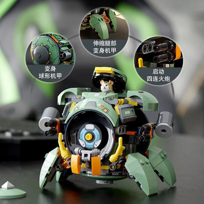 Green Wrecking Ball Hamster Pioneer Boy Assembled Building Blocks Compatible Toy Educational Model Toy Hammond