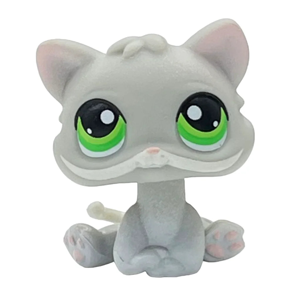 Rare pet toy Mini Stands Short Hair Kitten Old Figures Collection Original Bobble head toy lps