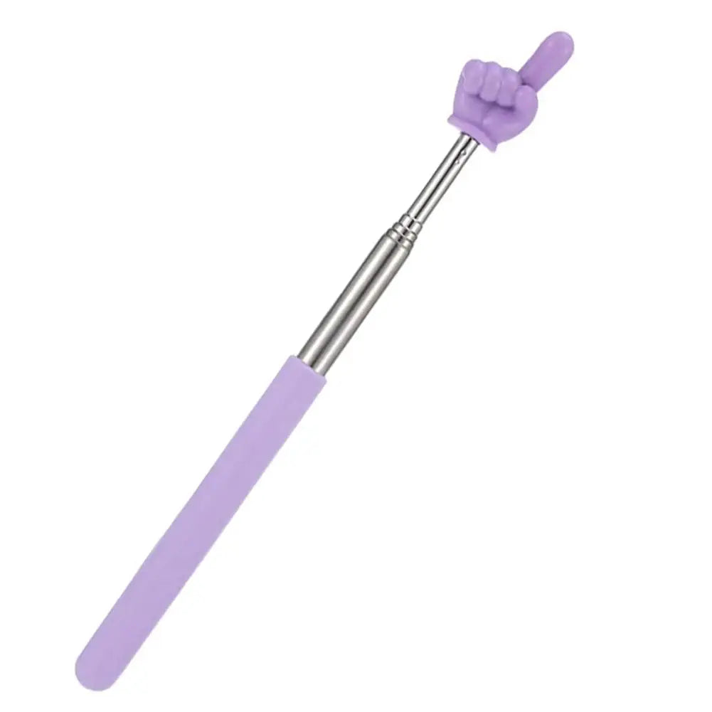Steel Teaching Pointer Telescopic Rod Finger Design Teaching Stick Finger Reading Sticks Tools School Office Supplies