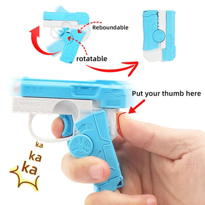 2 in 1 Deformed Fidget Spinner Toys Gun for Children Antistress Hand Spinner Vent Toy Funny Automatic Rebound Mini Gun Gyro Gift