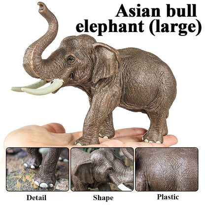 Oenux African Wild Animals Elephant Model Simulation Big Mammoth Action Figures Figurine PVC Educational Toy For Kids Gift