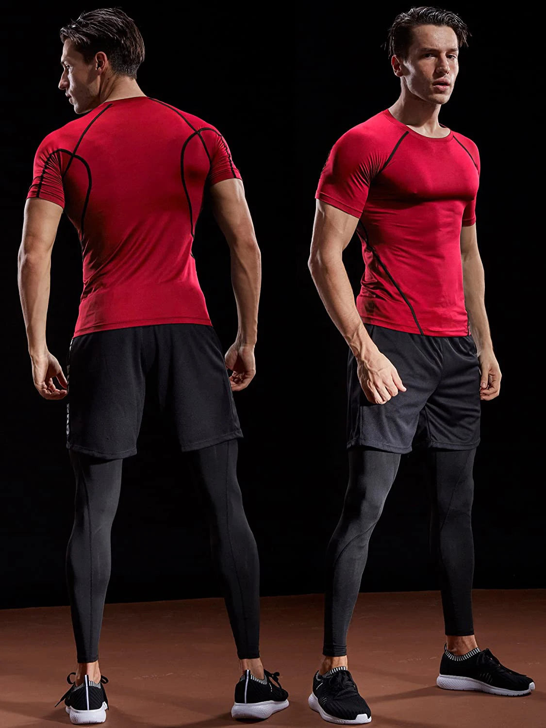 2026 Compression T Shirt Men Summer Sportswear Running T-shirt Elastic Quick Dry Sport Tops Tee Athletic Gym Workout Shirts Men