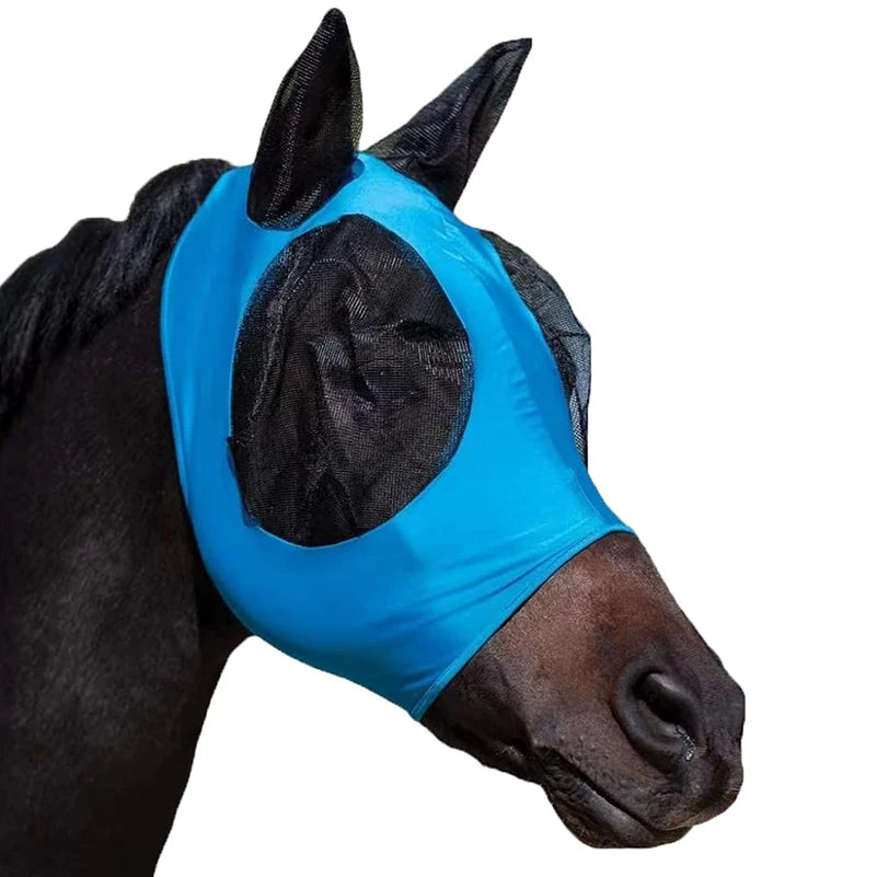 Horse Bit Face Mask Anti-Mosquito Insect Bite Protection Headwear for Equestrian Use