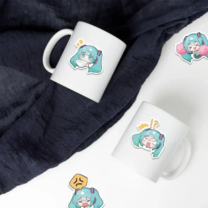 65pcs Hatsune Miku Sticker Pack Waterproof Phone Case Cartoon Journaling Stationery Kawaii Packaging Cute Laptop Skin