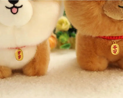 Lifelike Fluffy Dog Stuffed Toy Simulation Puppy Model Shiba Inu Corgi Husky Yorkshire Bichon frise Chow Chow Plush Doll Gifts
